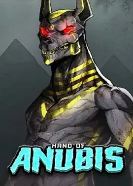 Anubis guarda os rolos com multiplicadores divinos e símbolos sagrados.