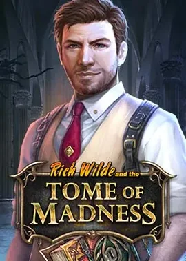 Rich Wilde desvenda um tomo místico com cascatas e portal de prémios.